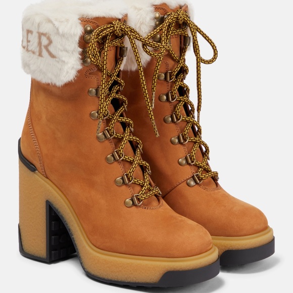 Moncler Hugh Fashion Luxury Boots in Brown - Picture 1 of 2